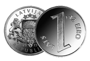 Latvian 1 Lats Parity Coin picture